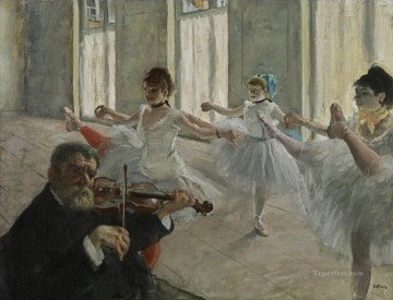  degas obras - ensayar violín Edgar Degas